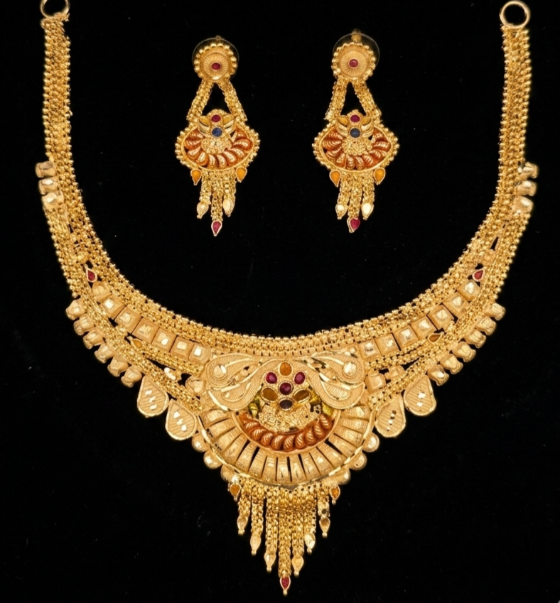 Traditional Multi-Stone Meenakari Choker Set