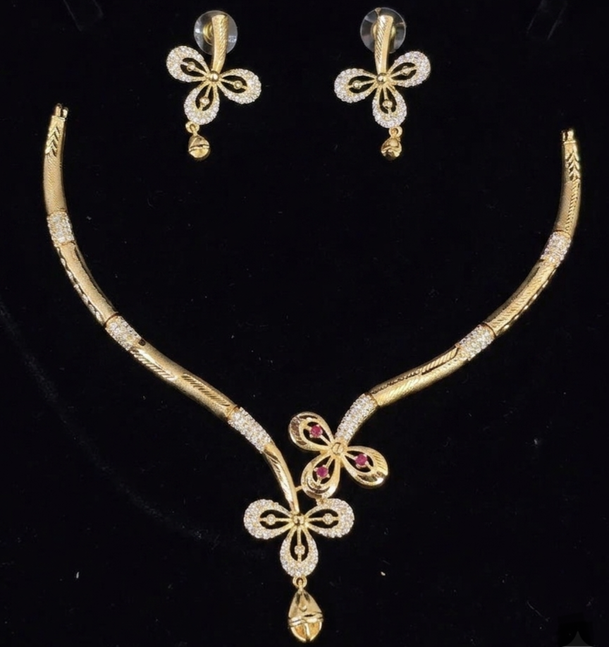 Contemporary Floral Butterfly Asymmetric Set