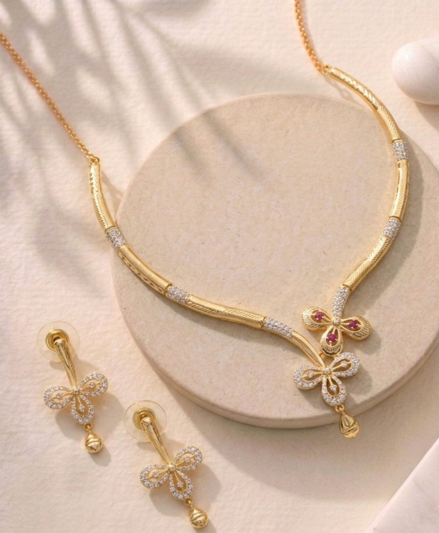 Contemporary Floral Butterfly Asymmetric Set view 2