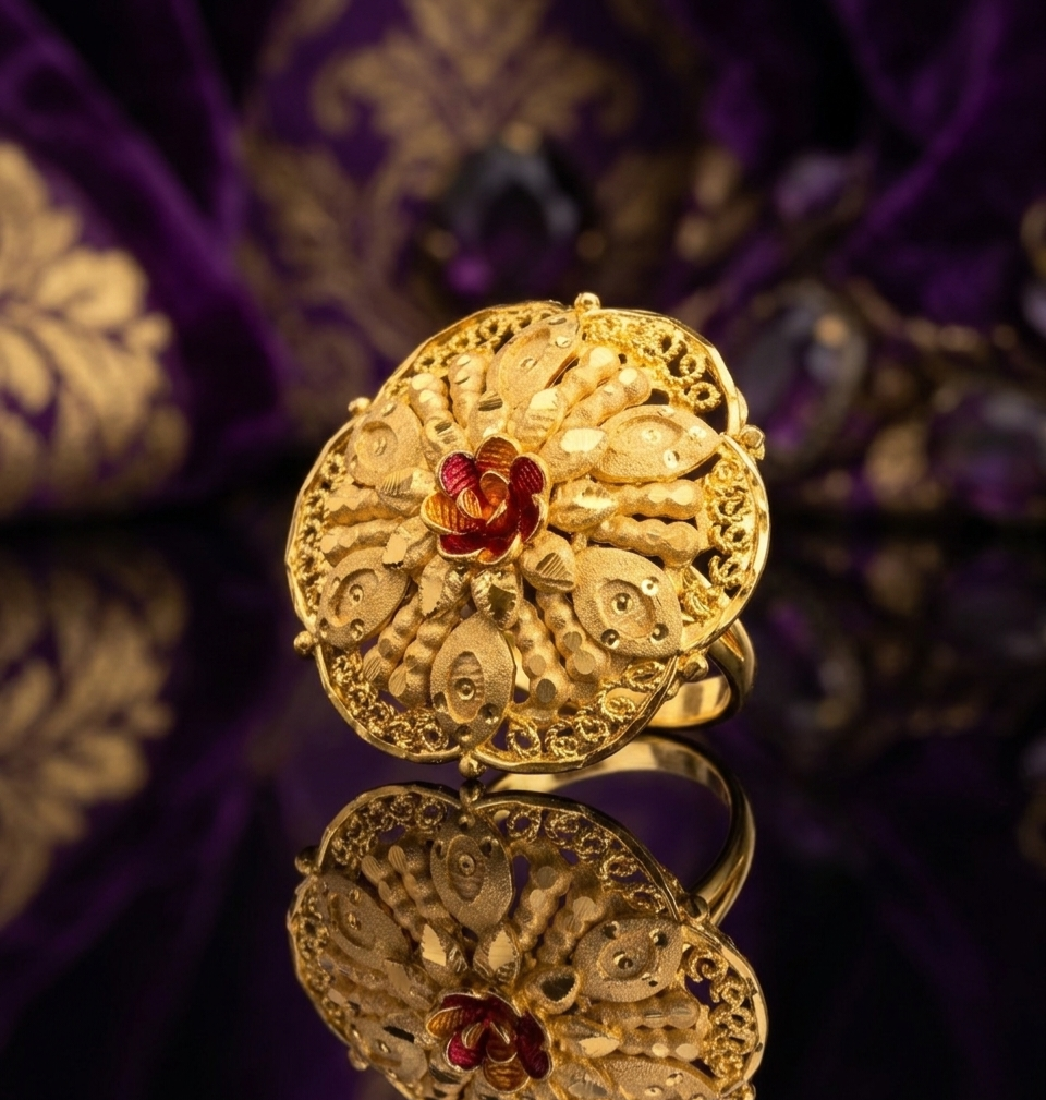 Majestic Rose Filigree Statement Ring view 2
