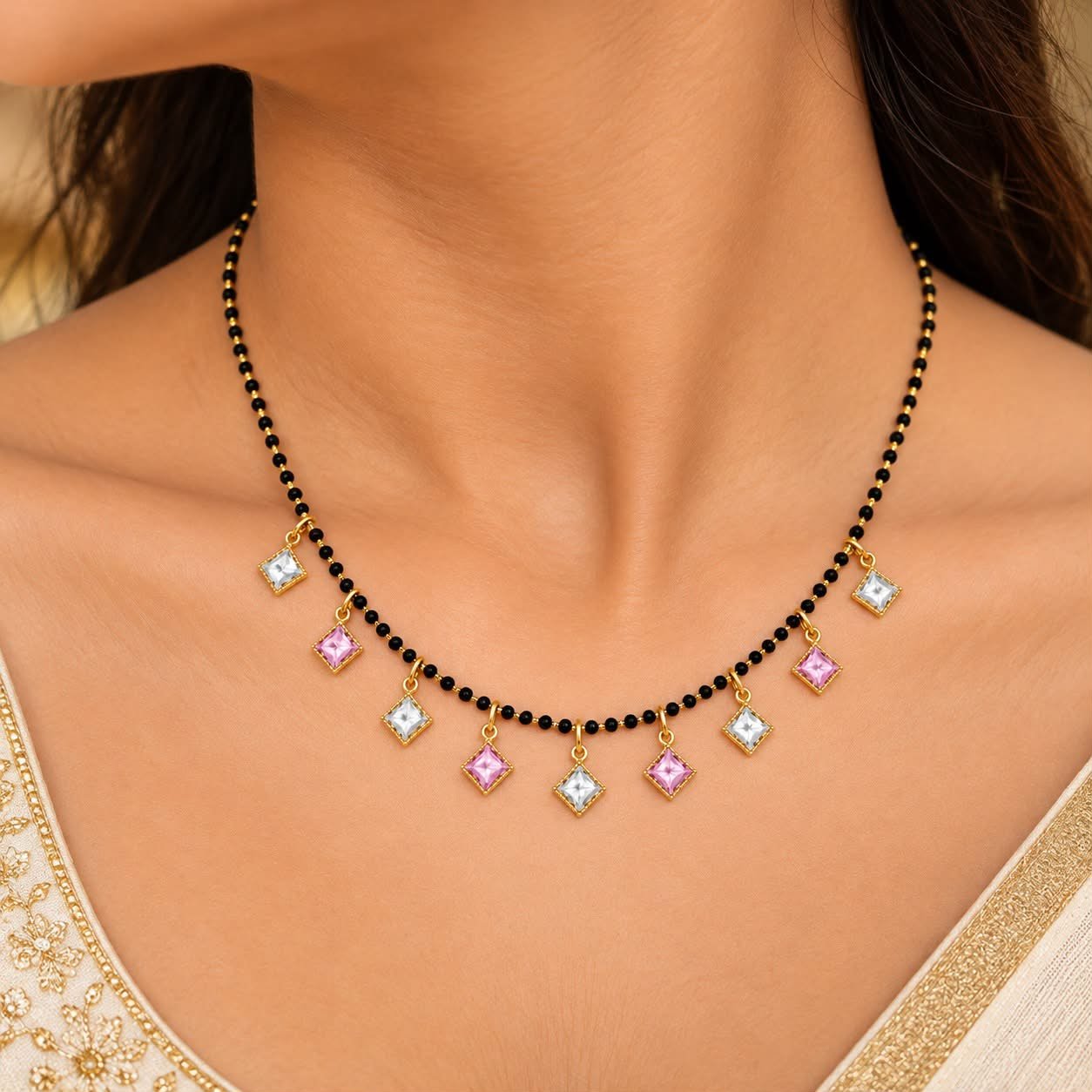 Black Charm Chain view 3