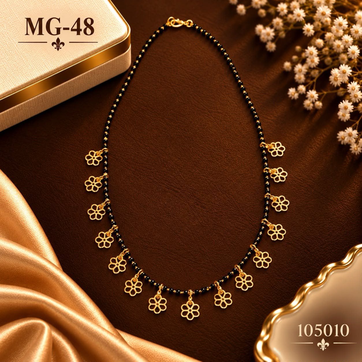 Black Beaded Charm Mangalsutra view 2
