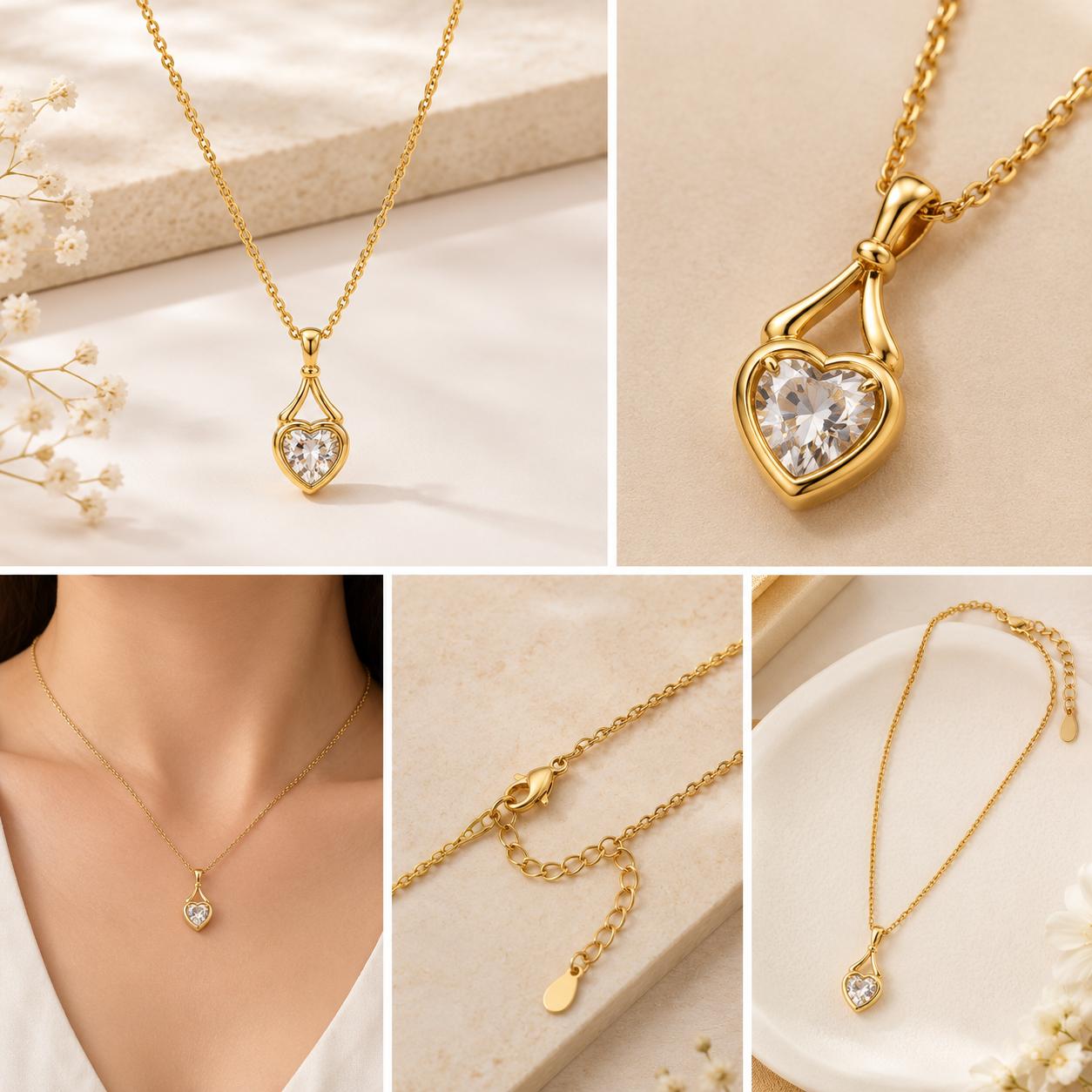 Timeless Love Heart Pendant Necklace