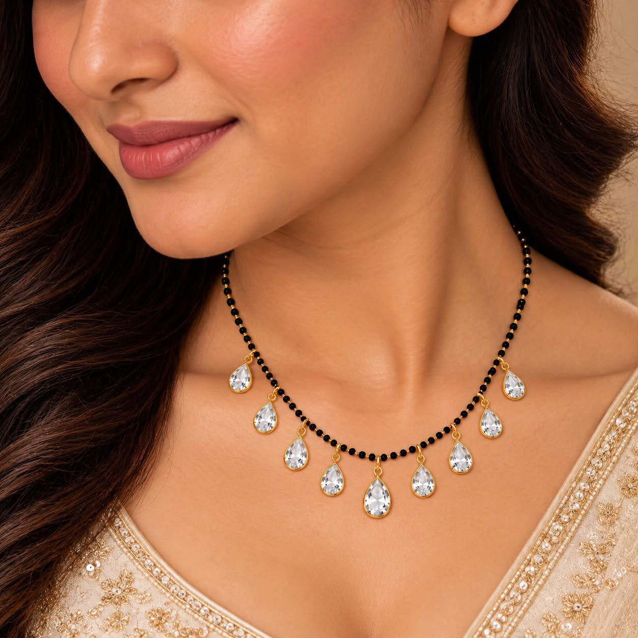 Black Bead Mangalsutra view 2