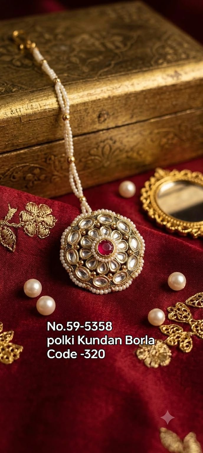 Polki Kundan Borla view 2
