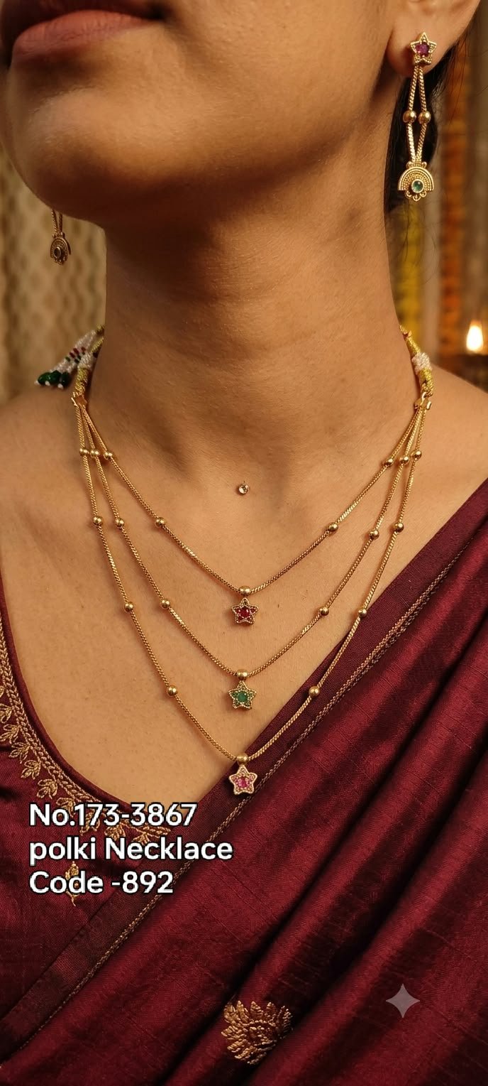 Luxury Triple Layer Polki Set