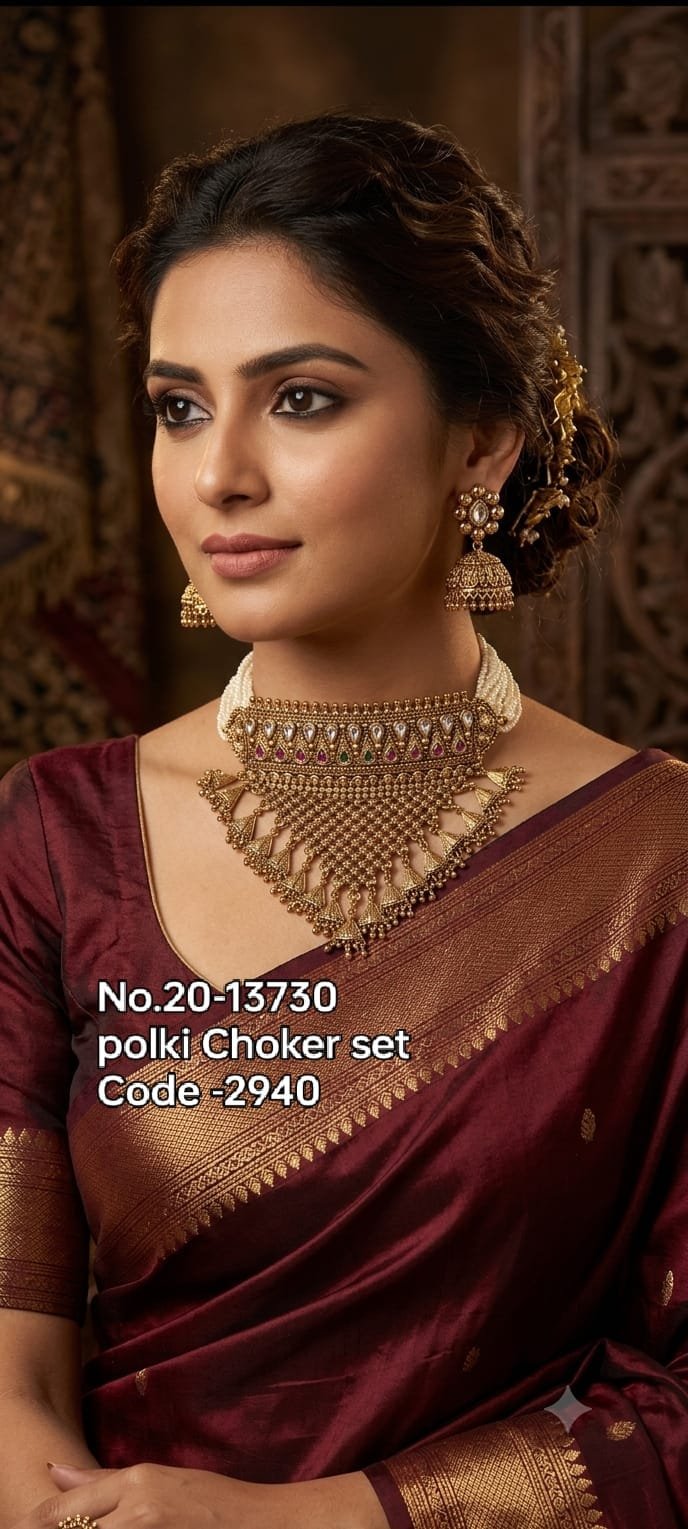 Zehra Polki Choker Set