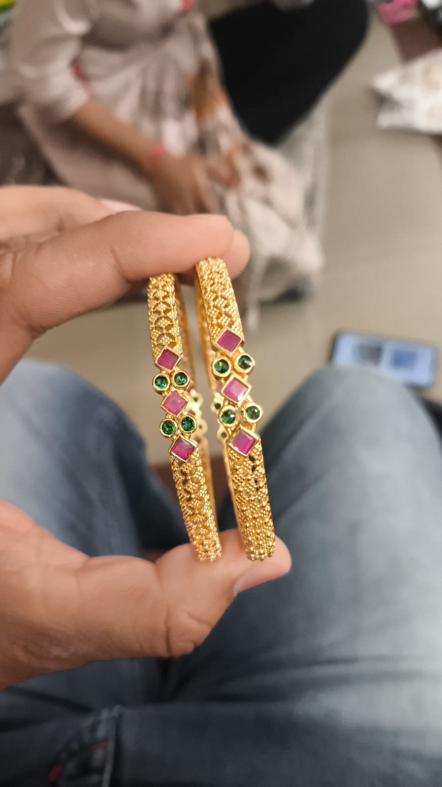 Red Green Stone Kade For Women
